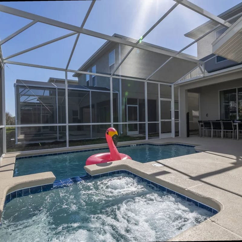 Themed 5Bd Family Villa w Pool Jacuzzi Near Disney