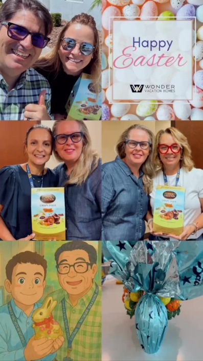 The Wonder Team and their chocolate bunnies!